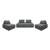 sweeek - Set van fauteuils voor modulaire bank met 4 plaatsen in sweeek - Set van fauteuils voor modulaire bank met 4 plaatsen in