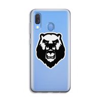 Angry Bear (white): Samsung Galaxy A40 Transparant Hoesje