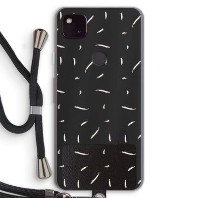 Hipster stripes: Pixel 4a 5G Transparant Hoesje met koord