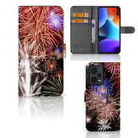 Xiaomi Redmi Note 12 Pro Plus Wallet Case met Pasjes Vuurwerk - thumbnail