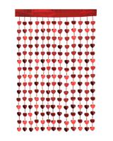 HEMA Glitter gordijn hartjes rood