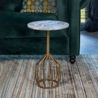 Dutchbone Bijzettafel 'Salerno' Marmer, 47cm hoog