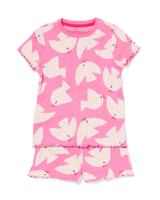 HEMA Kinder Shortama Rib Vogel Roze (roze)