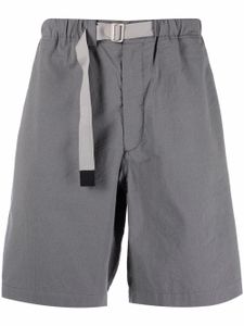 Kenzo short ceinturé à logo imprimé - Gris