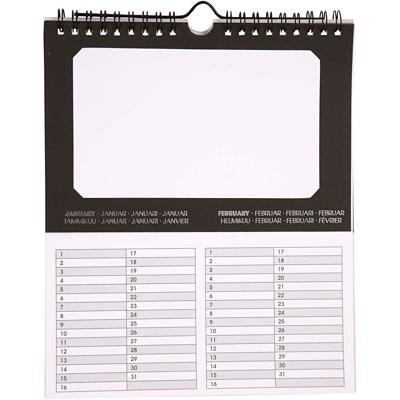 Creativ Company Internationale verjaardagskalender, afm 19x23 cm, gatgrootte 15,3x9,2 cm, 180 gr, 5 stuk/ 1 doos
