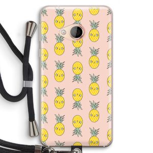 Ananas: HTC U Play Transparant Hoesje met koord