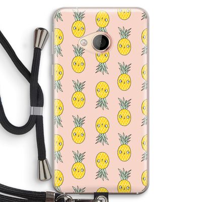 Ananas: HTC U Play Transparant Hoesje met koord