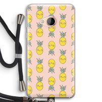 Ananas: HTC U Play Transparant Hoesje met koord