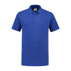 Heren basic poloshirt - blauw - korte mouw - katoen