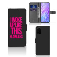 Samsung Galaxy S20 Plus Hoesje met naam Woke Up - Origineel Cadeau Zelf Maken