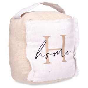 Giftdecor Deurstopper - 1 kilo - beige - canvas - Home - 14,5 x 16 x 19 cm   -