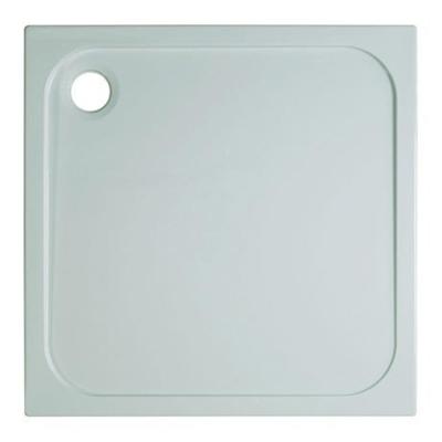 Crosswater Shower Tray douchebak 90x90x4.5cm vierkant met antikalkbehandeling afvoer 90mm wit SR000S900