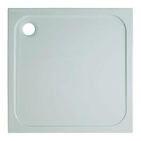 Crosswater Shower Tray douchebak 90x90x4.5cm vierkant met antikalkbehandeling afvoer 90mm wit SR000S900
