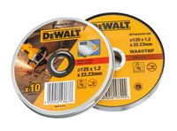 DeWalt Accessoires Blik 10st Doorslijpschijf INOX 125x1,2x22,2mm - DT42340TZ-QZ - DT42340TZ-QZ - thumbnail