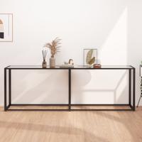 Wandtafel 220x35x75,5 cm gehard glas transparant