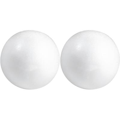 Piepschuim bol/bal - 2x - wit - D7 cm - styropor - hobby figuren - DIY - knutselen