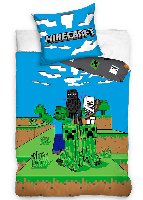 Minecraft Dekbedovertrek MOBS 140 x 200 cm - Katoen (60 x 70 cm)