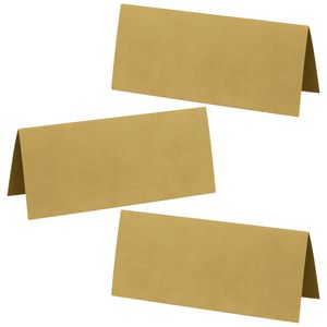 Naamkaartjes/plaatskaartjes - Bruiloft - mat goud - 100x stuks - 7 x 3 cm