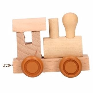 Houten letter trein locomotief