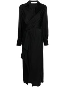 Simkhai robe drapée Talita à coupe longue - Noir