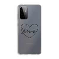 Forever heart black: Samsung Galaxy A72 Transparant Hoesje
