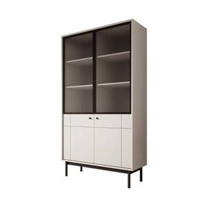 Meubella Vitrinekast Jules 1 - Beige - 104 cm