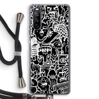 Vexx Black Mixtape: Sony Sony Xperia 10 III Transparant Hoesje met koord