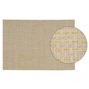 Placemat met geweven print beige 45 x 30 cm