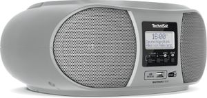 TechniSat DIGITRADIO 1990 Radio/CD-speler DAB+, VHF (FM) AUX, Bluetooth, CD, USB Acculaadfunctie, Wekfunctie Zilver