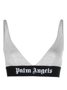 Palm Angels soutien-gorge triangle à bande logo - Gris