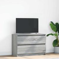 Tv-meubel 80x35x54 cm spaanplaat grijs sonoma