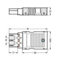 WAGO 770-133 Netstekker WINSTA MIDI Stekker, recht Totaal aantal polen: 3 25 A Wit 25 stuk(s) - thumbnail