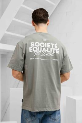 Equalité Societe 2.0 Oversized T-Shirt Heren Grijs - Maat S - Kleur: Grijs | Soccerfanshop