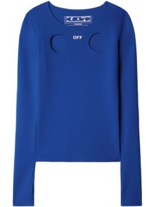 Off-White t-shirt Meteor à manches longues - Bleu