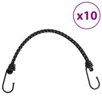 VidaXL Spanelastieken met reflecterende strips en haken 10 stuks 46 cm