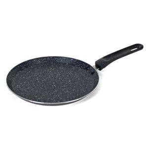 Zwarte aluminium pannenkoekenpan voor alle hittebronnen 24 cm   -