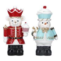 Nutcracker mouse & snowman 2 ass poly - Timstor
