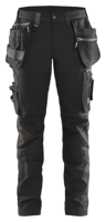 Blåkläder Dames werkbroek met stretch 71151343 | Zwart | Maat 34 - 7330509800812