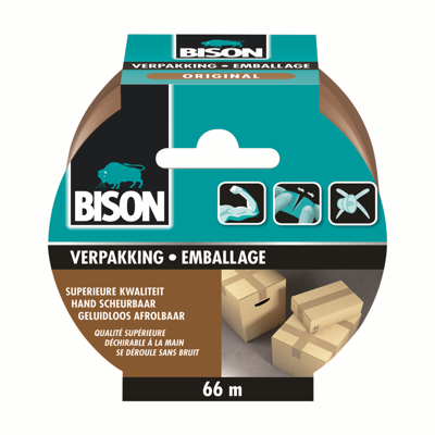 Bison Verpakkingstape Original | Rol | 66 m x 50 mm - 6311844