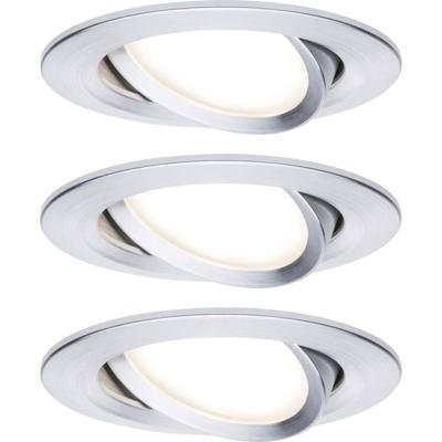 Paulmann 93903 Coin Slim LED-inbouwlamp Set van 3 stuks LED LED vast ingebouwd 18 W Aluminium (geborsteld)