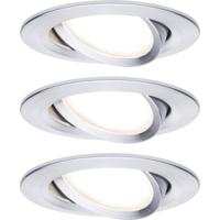 Paulmann 93903 Coin Slim LED-inbouwlamp Set van 3 stuks LED LED vast ingebouwd 18 W Aluminium (geborsteld)