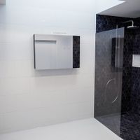 Spiegelkast Vico Cube | 100x70 cm | 2 Deuren | Zonder verlichting | Antraciet