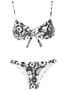 Amir Slama bikini à fleurs - Noir