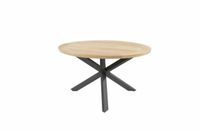 4SO Prado dining tuintafel 130 cm rond naturel teak antraciet onderstel - thumbnail