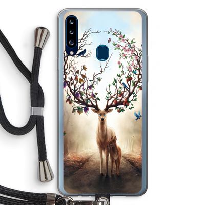 Seasons Change: Samsung Galaxy A20s Transparant Hoesje met koord
