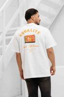 Equalité Elera Oversized T-Shirt Heren Wit - Maat XS - Kleur: WitOranje | Soccerfanshop