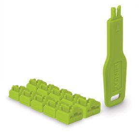 Lindy 47894 poortblokker Poortblokker + sleutel RJ-45 Groen Acrylonitrielbutadieenstyreen (ABS) 10 s