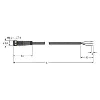 Turck 6625551 Sensor/actuator aansluitkabel Aantal polen (sensoren): 3 5 m 1 stuk(s)