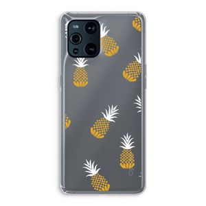 Ananasjes: Oppo Find X3 Pro Transparant Hoesje