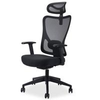 Novitaa Ergonomische Bureaustoel - Voor Volwassenen - Office Chair - Verstelbaar - Hoofdsteun - Extra Brede Zitting - Zw - thumbnail